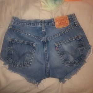 Levi’s high waisted denim shorts